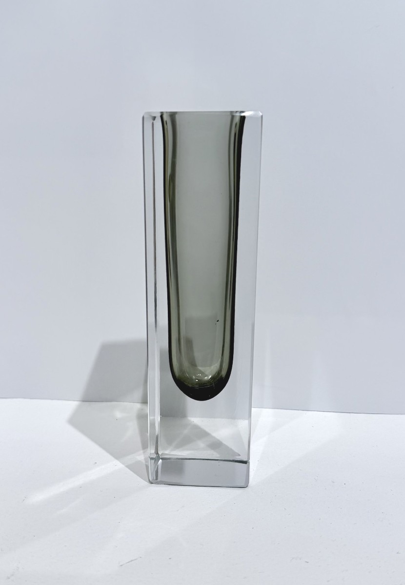 Sommerso Vase - Murano Blown Glass, Italy 1970  