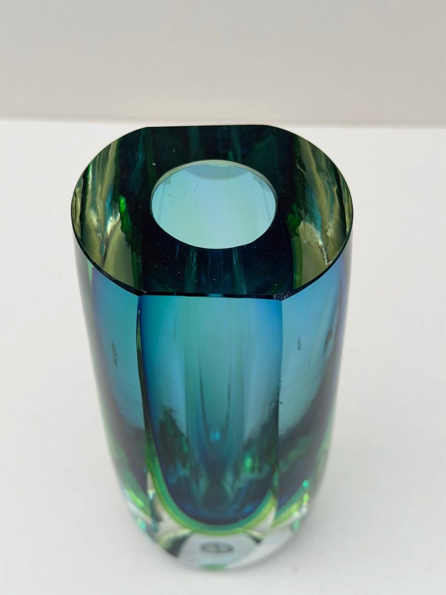 Vase SOMMERSO - MURANO en verre soufflé, Italie 1980  -photo-3