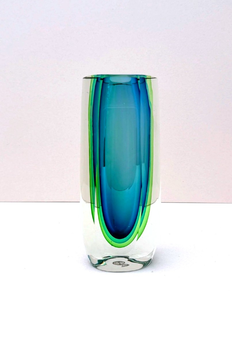 Vase SOMMERSO - MURANO en verre soufflé, Italie 1980  