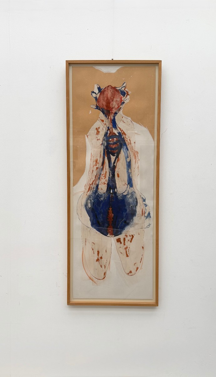 Mixed Media Painting On Paper By Sandra Martagex, Circa 1996  