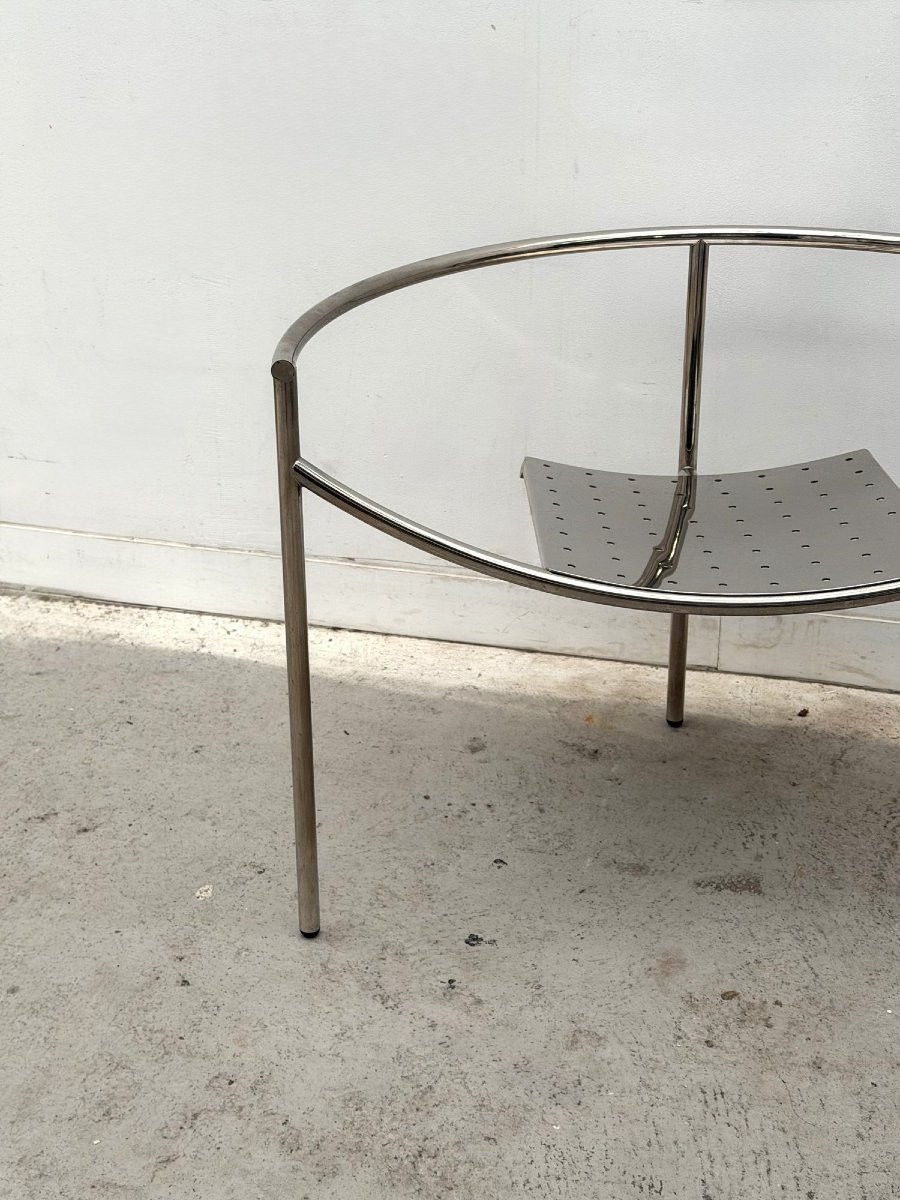 Fauteuil "Dr Sonderbar" de Philippe STARCK pour XO en acier chromé, 1980  -photo-2