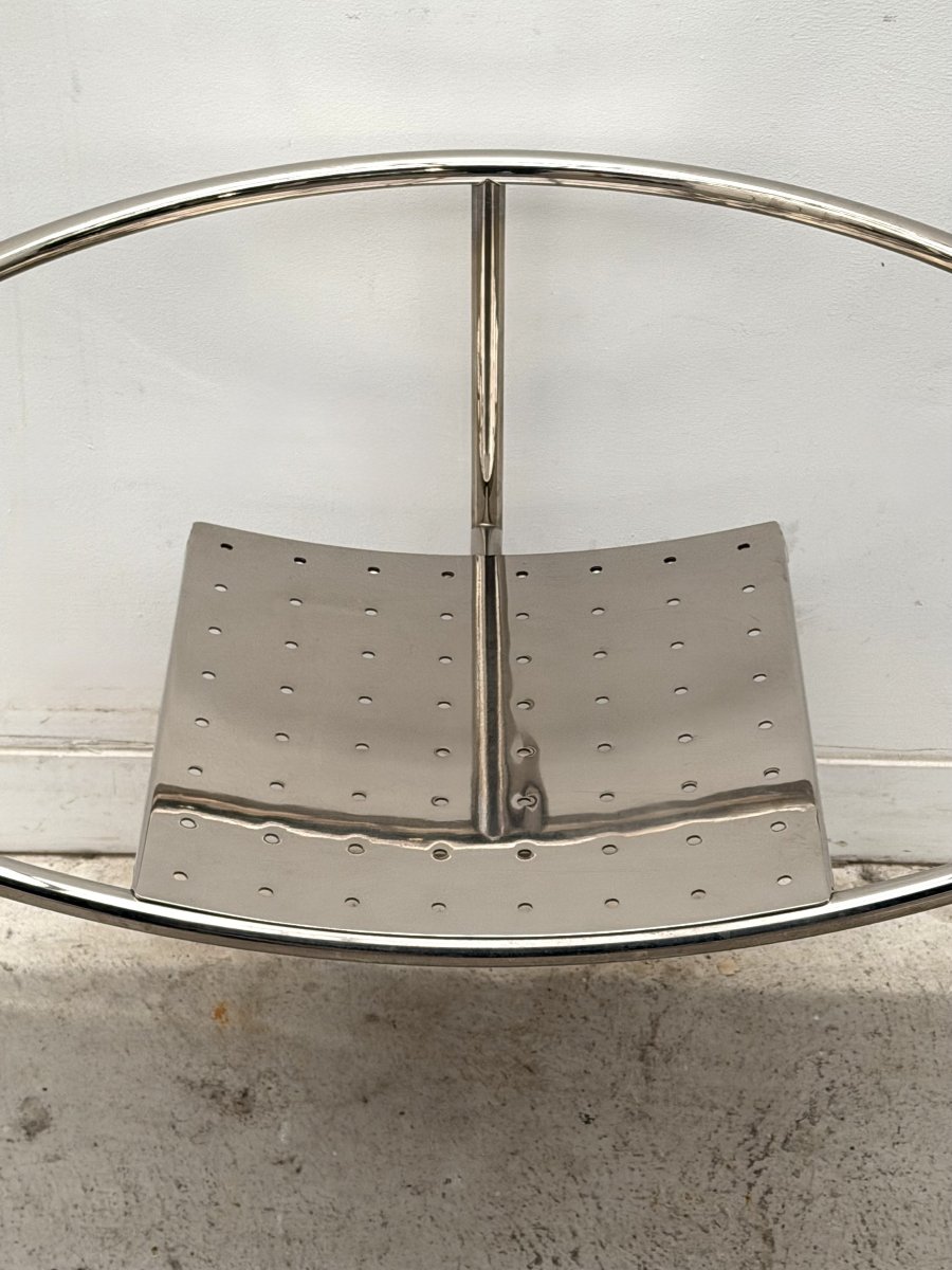 Fauteuil "Dr Sonderbar" de Philippe STARCK pour XO en acier chromé, 1980  -photo-3