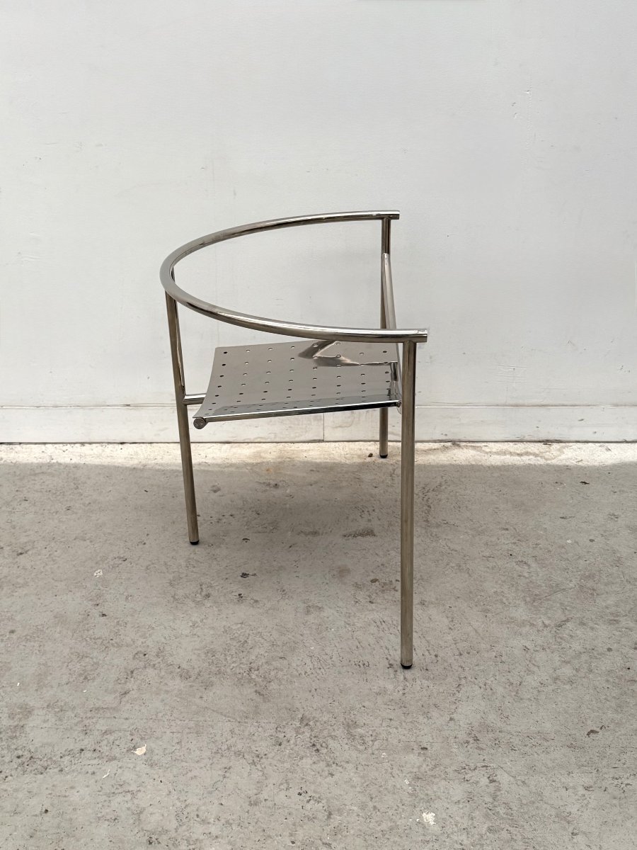 Fauteuil "Dr Sonderbar" de Philippe STARCK pour XO en acier chromé, 1980  -photo-4