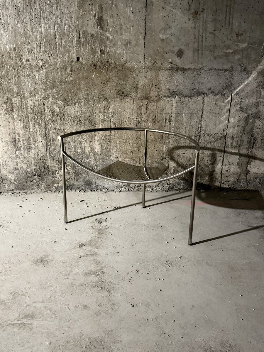 Fauteuil "Dr Sonderbar" de Philippe STARCK pour XO en acier chromé, 1980  -photo-6