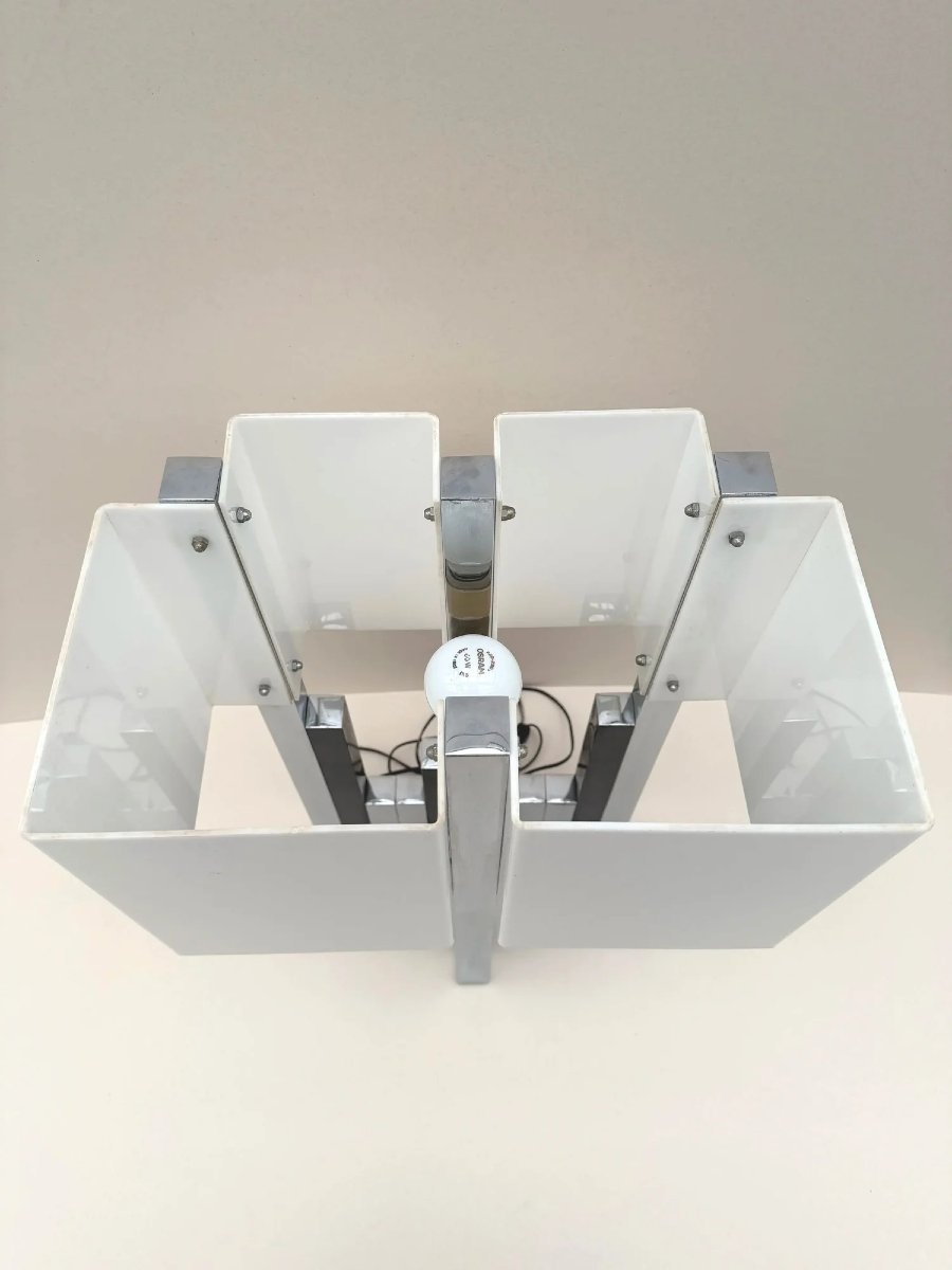 Lumica Lamp In Chrome Metal, Spain 1970  -photo-4