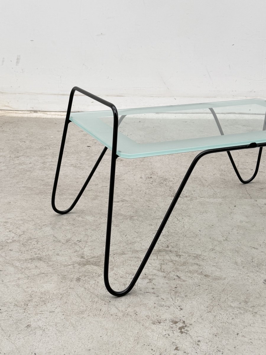 Coffee Table In Metal And Glass, France 1950  -photo-1