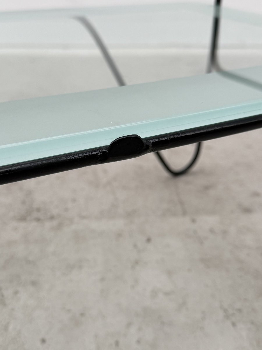 Coffee Table In Metal And Glass, France 1950  -photo-3