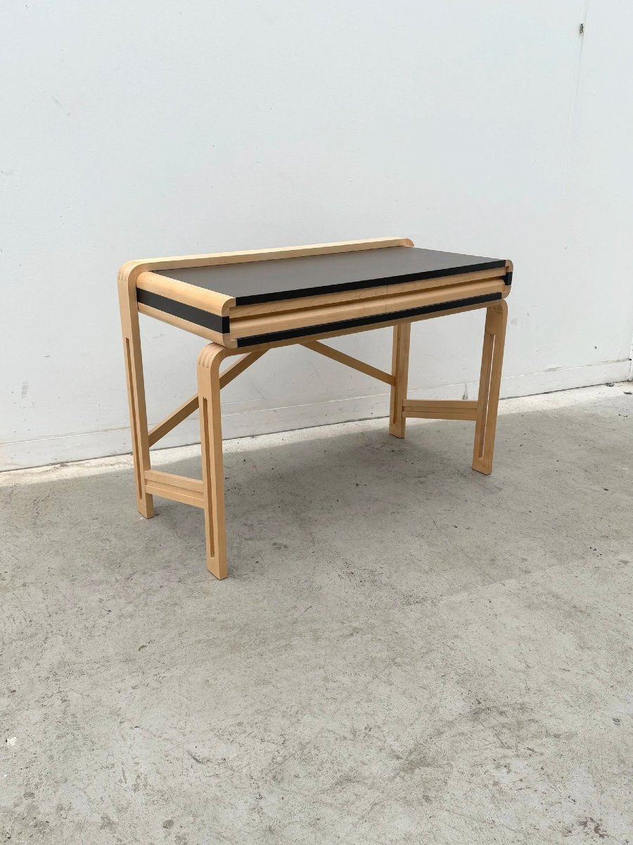 Bureau en bois massif et formica réalisé par un ébeniste -photo-2