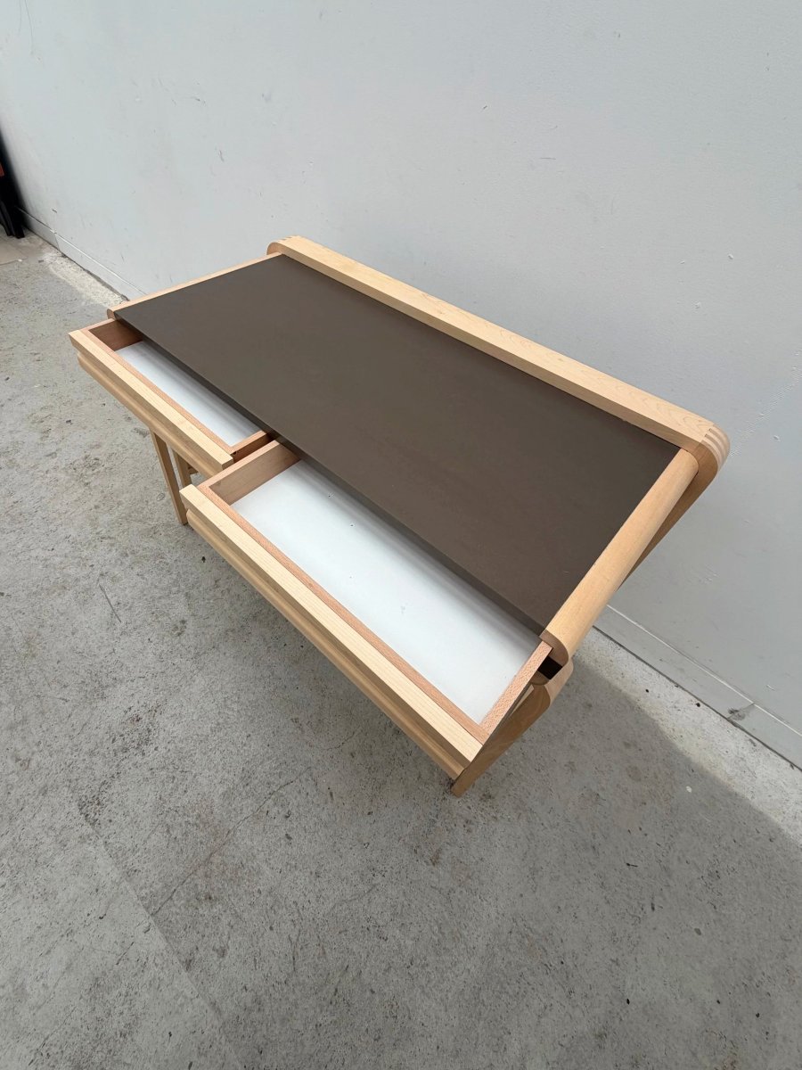 Bureau en bois massif et formica réalisé par un ébeniste -photo-5