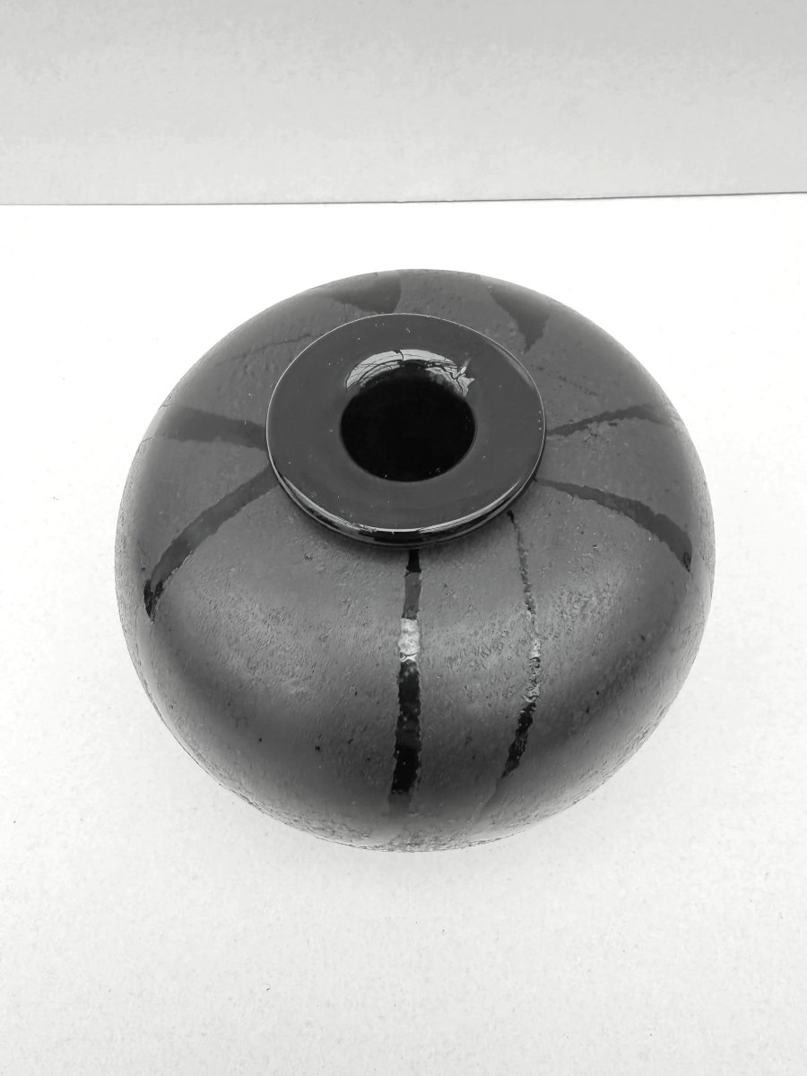 Vase en verre de Robert PIERINI, France 1980  -photo-3