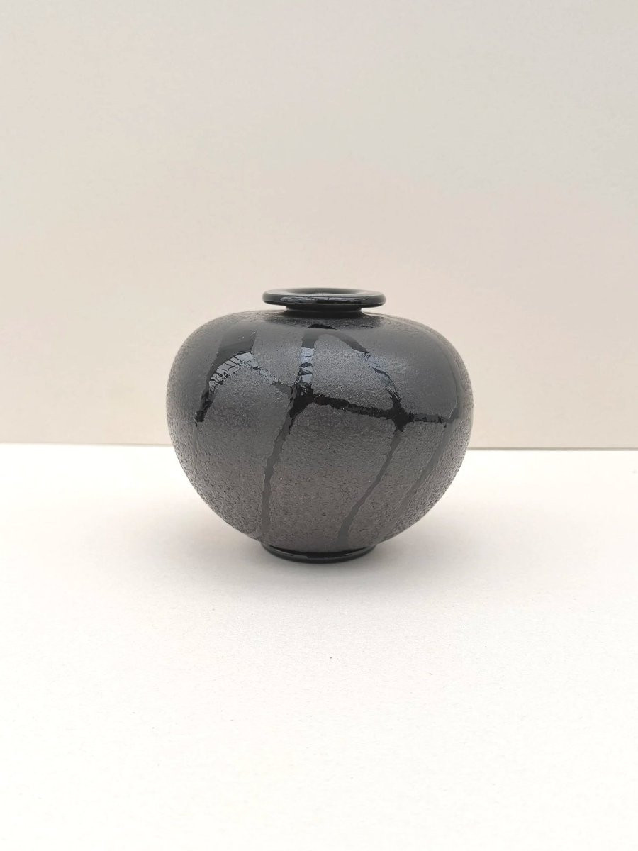 Vase en verre de Robert PIERINI, France 1980  -photo-4