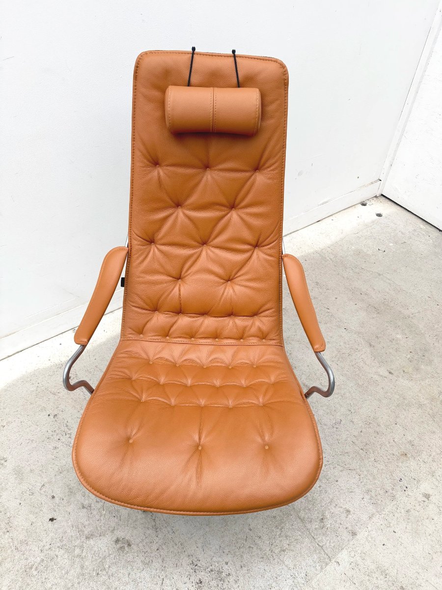 "bravo" Armchair By Jan Ekström For Conform In Leather And Aluminum, Sweden 2018 -photo-1