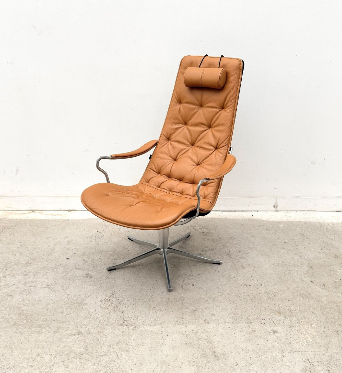 "bravo" Armchair By Jan Ekström For Conform In Leather And Aluminum, Sweden 2018 