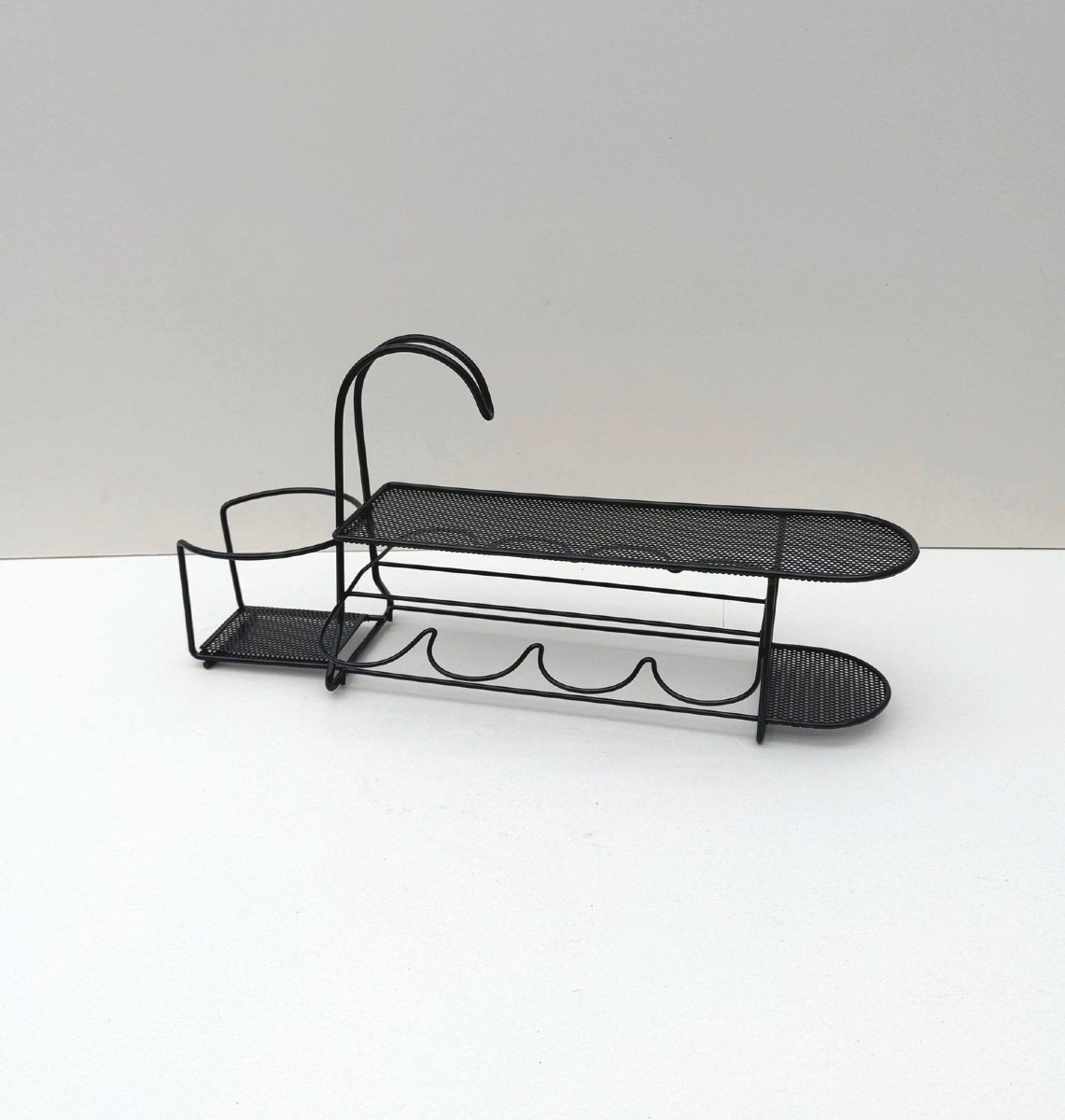 Bottle And Glass Holder By Mathieu Mategot In Metal, France 1950 