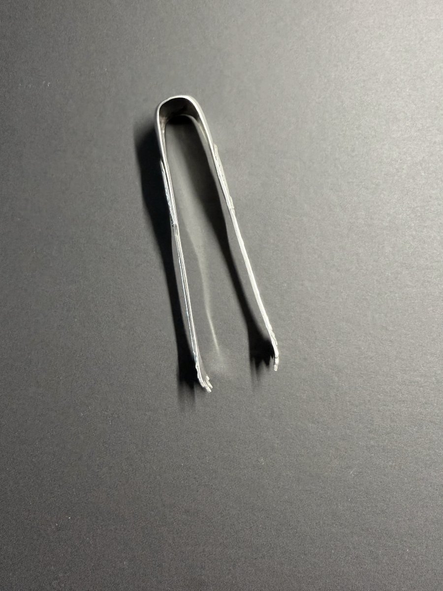 Solid Silver Sugar Tongs, Minerva Napoleon III Style, 19th Century  -photo-3