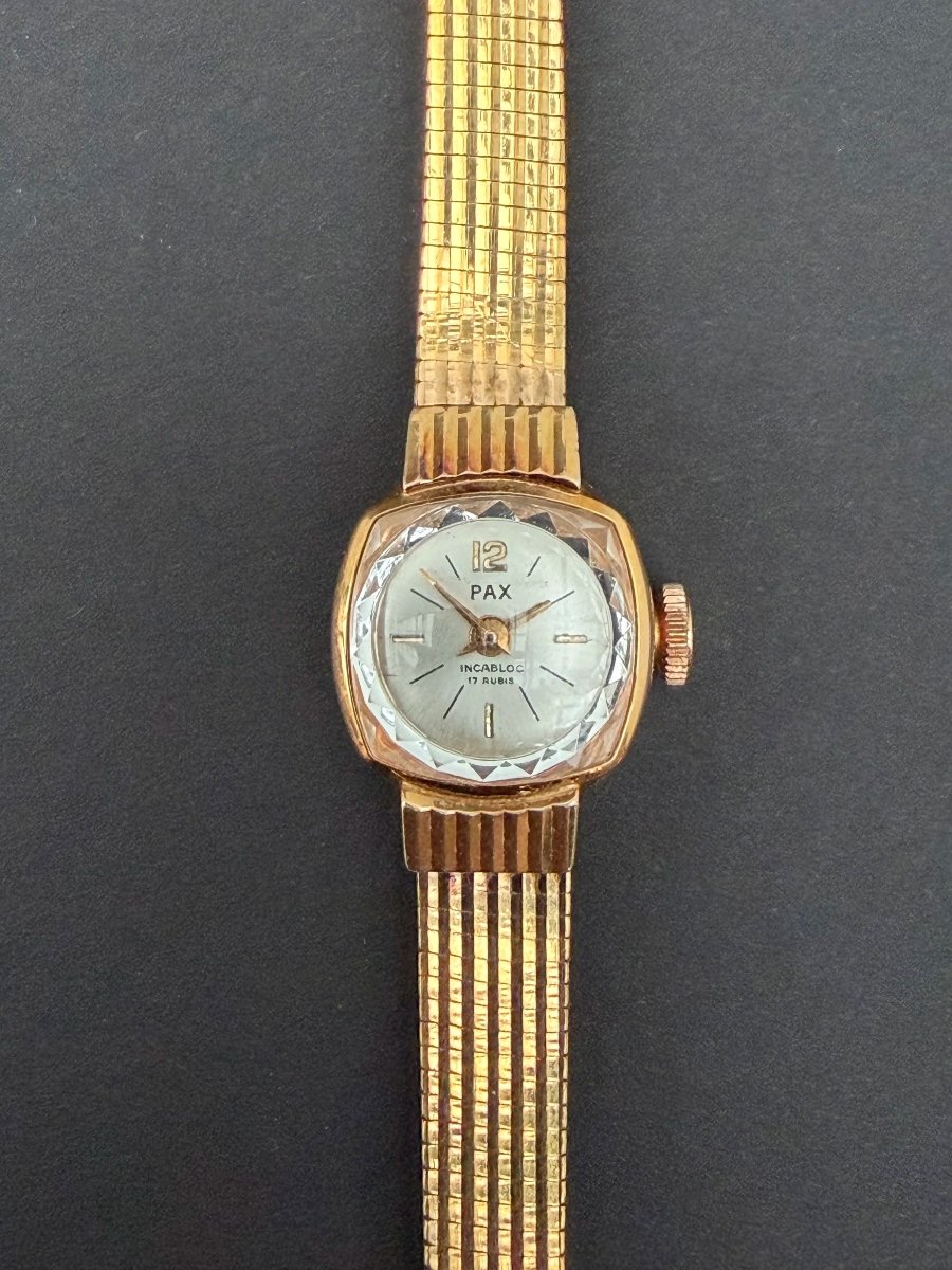 Pax Ladies' Mechanical Watch In Gold Plating, 1960  -photo-3