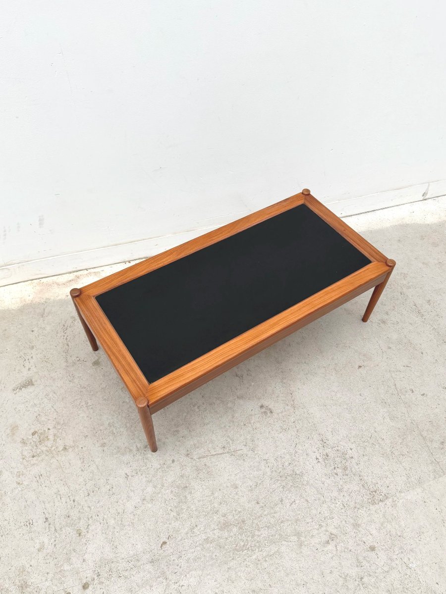 Scandinavian Coffee Table In Teak And Black Formica, 1960  -photo-3