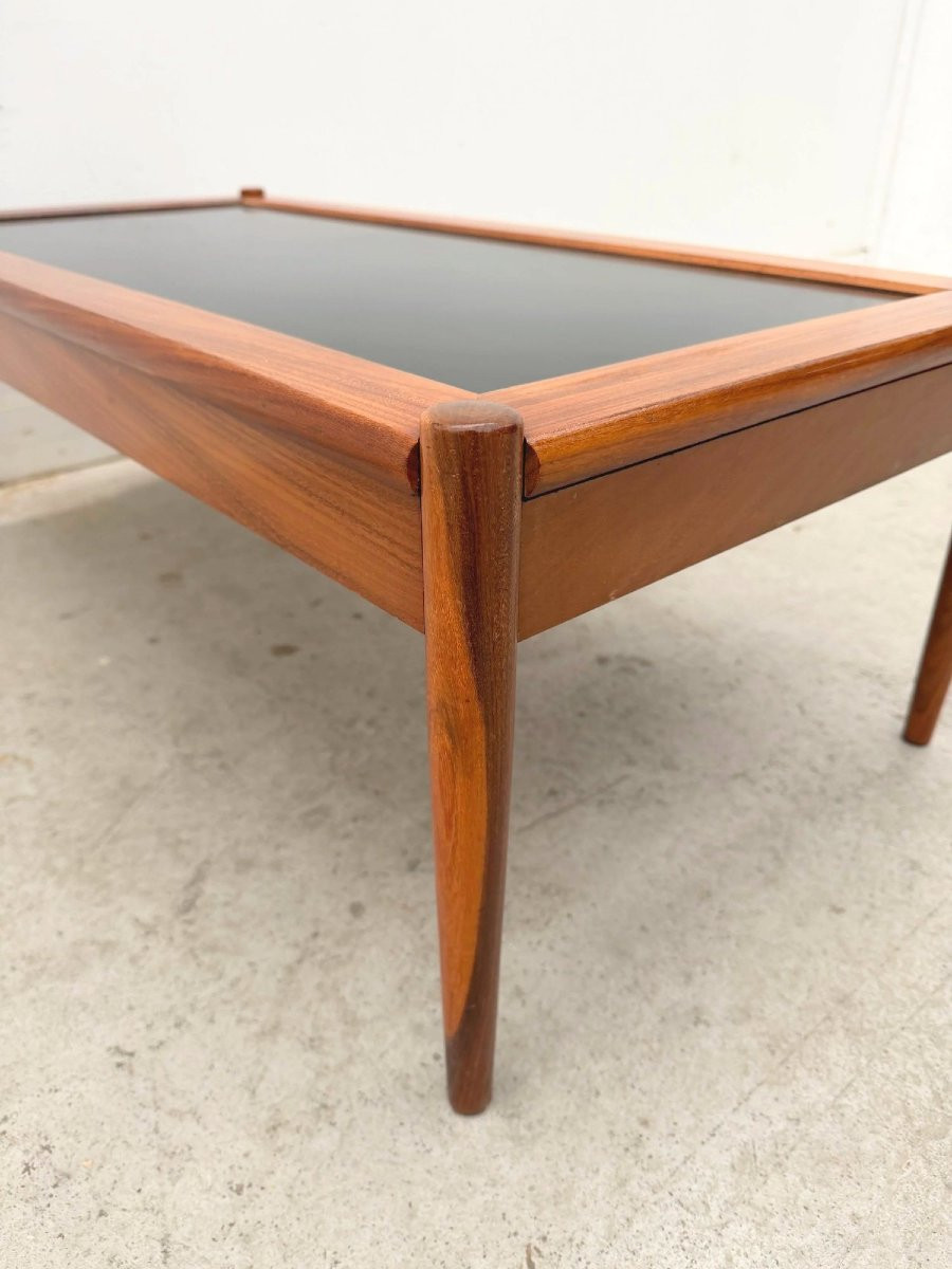 Scandinavian Coffee Table In Teak And Black Formica, 1960  -photo-5