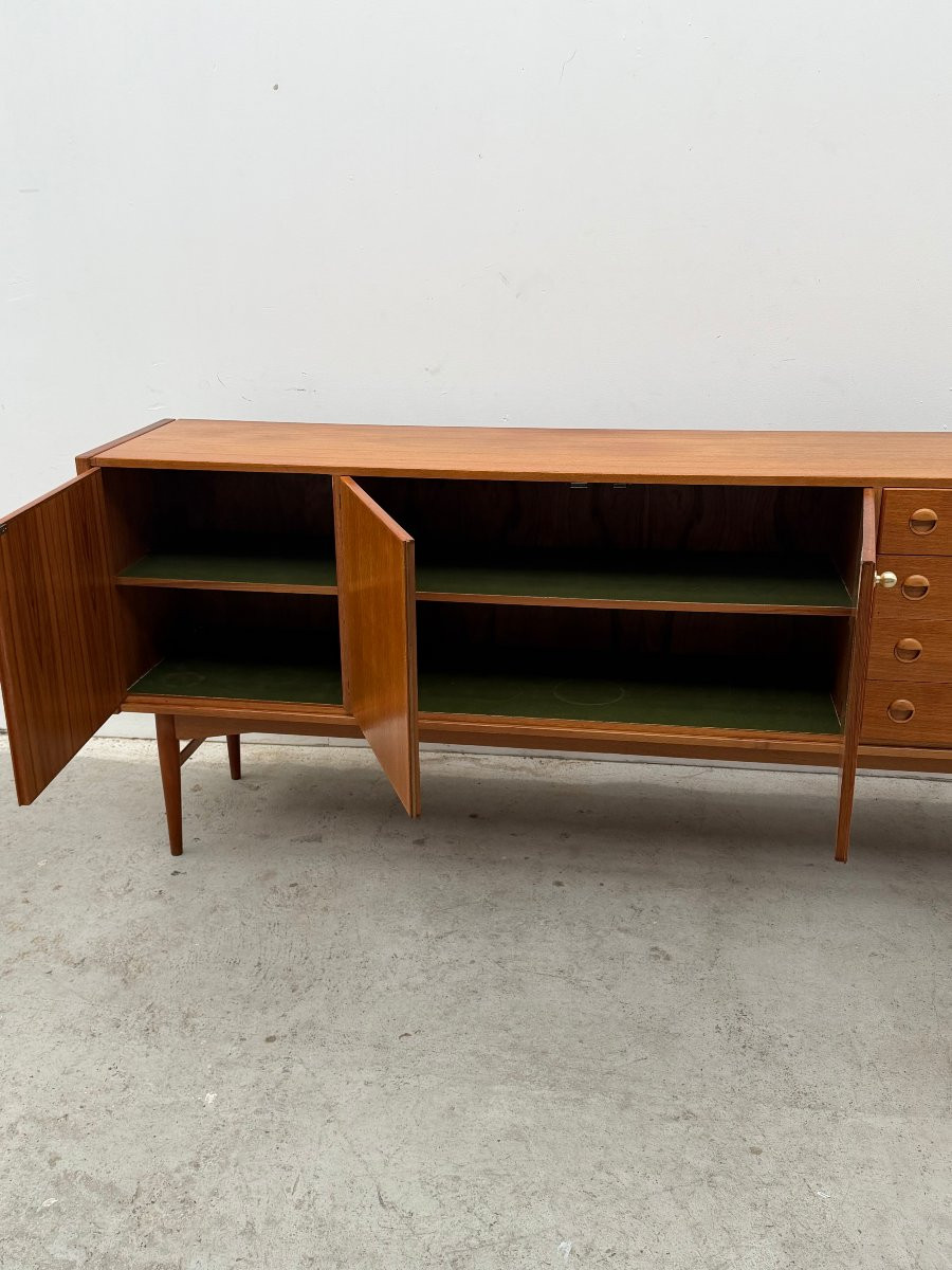 Enfilade scandinave en teck, 1960  -photo-5