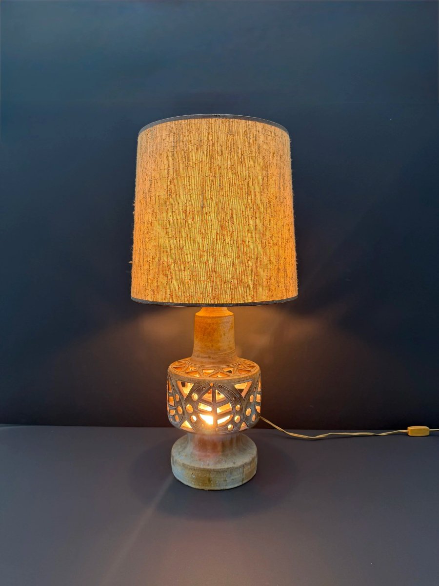 Lamp By Agnès Escala In Ceramic, France 1970  -photo-1