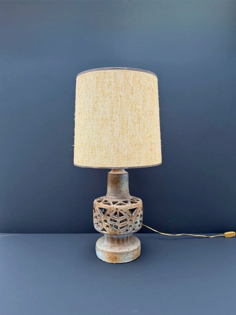 Lamp By Agnès Escala In Ceramic, France 1970  