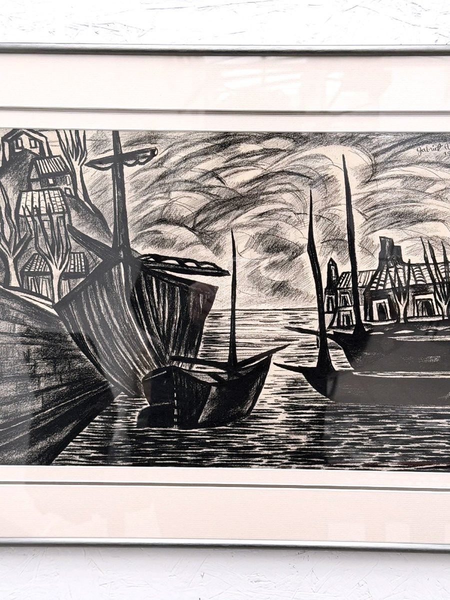 Dessin sur papier de Gabriel ARNAUD, 1956  -photo-2