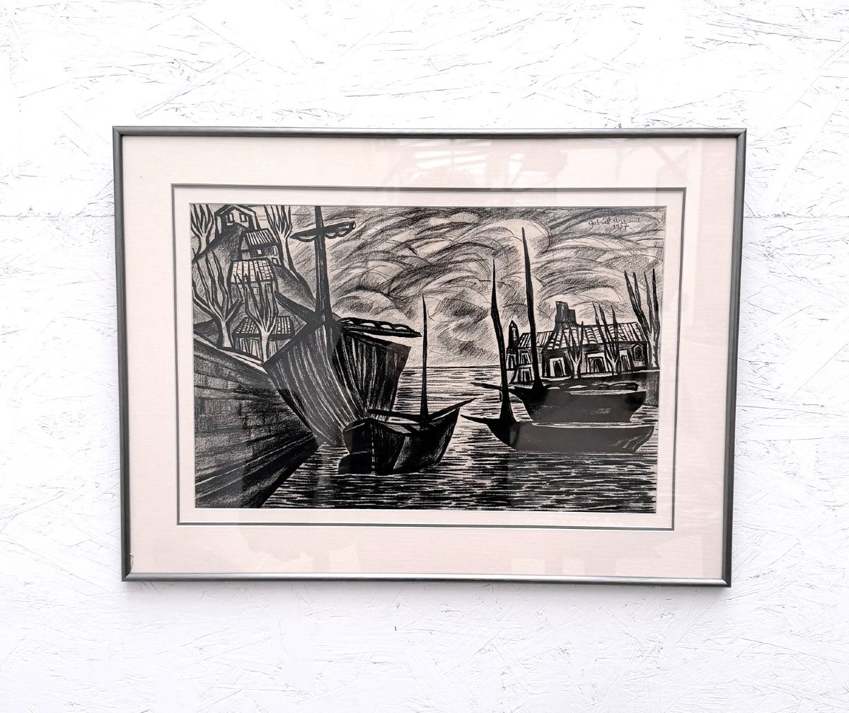 Dessin sur papier de Gabriel ARNAUD, 1956  