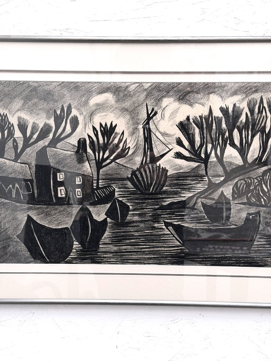 Drawing On Paper By Gabriel Arnaud, 1956  -photo-2