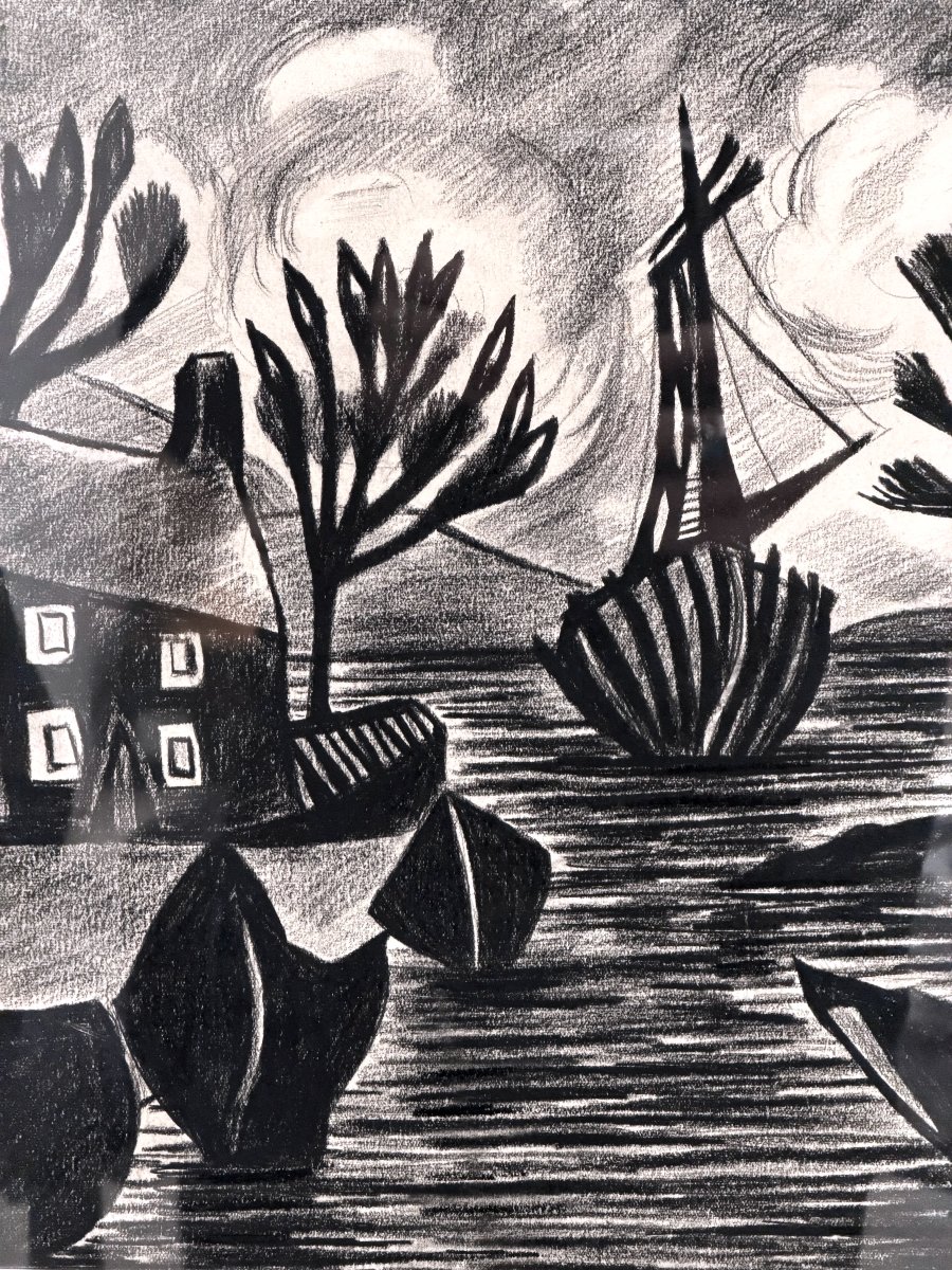 Drawing On Paper By Gabriel Arnaud, 1956  -photo-3