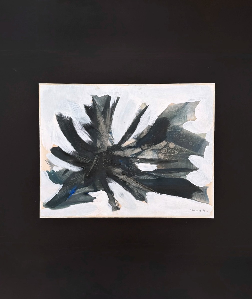 Painting By Jean Rouzaud, Mixed Media On Paper, 1972  
