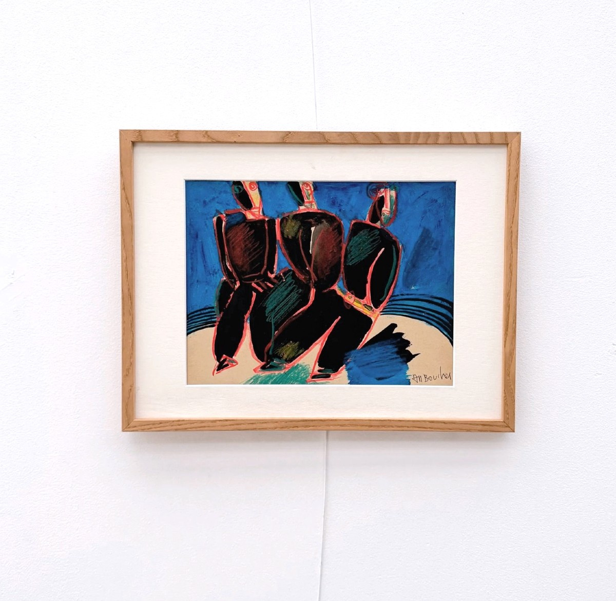 Technique mixte sur papier de Alain Michel BOUCHER (1944-2020)  