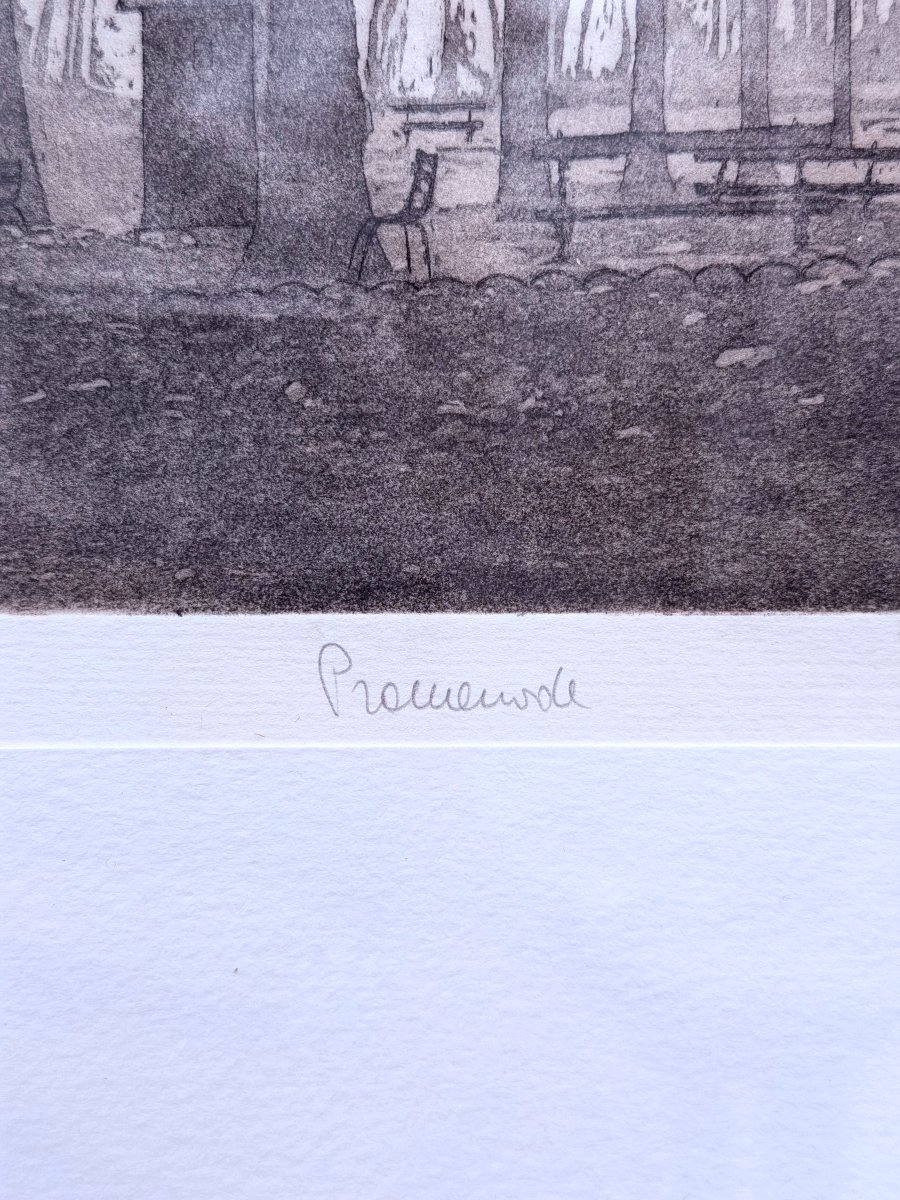 Gravure sur papier "Promenade" de POLA -photo-1
