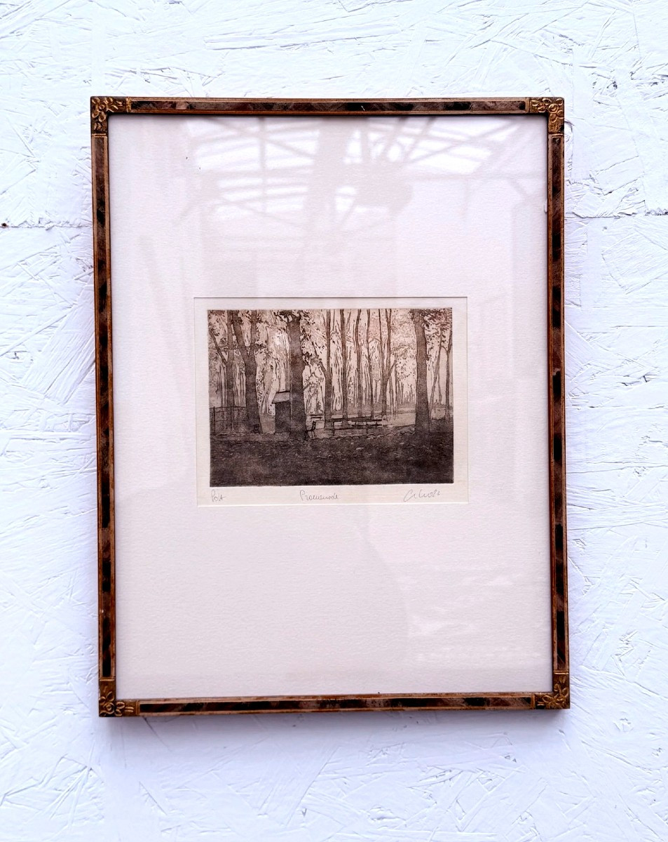 Gravure sur papier "Promenade" de POLA 