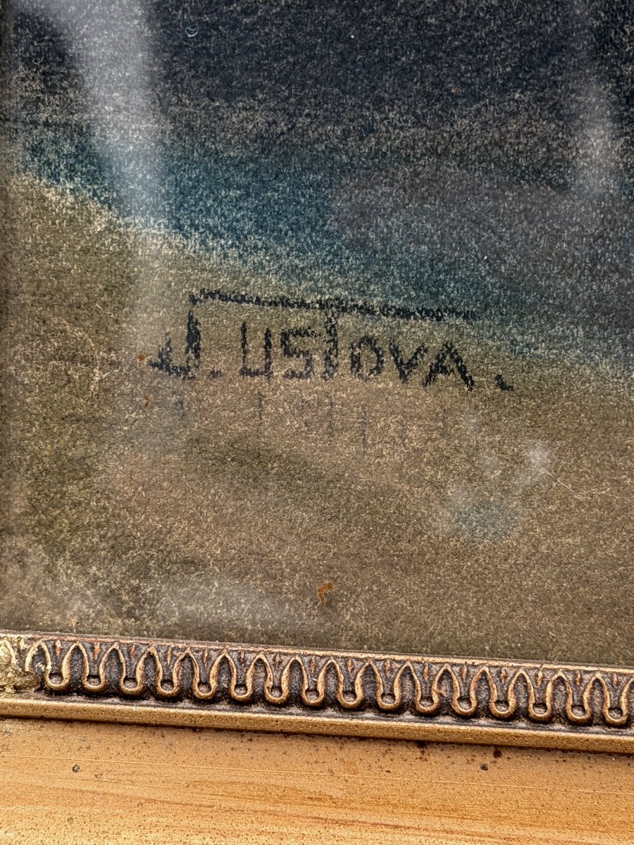 Pastel sur papier de J. USLOVA-photo-3