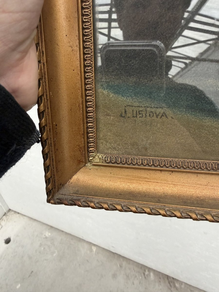 Pastel sur papier de J. USLOVA-photo-3