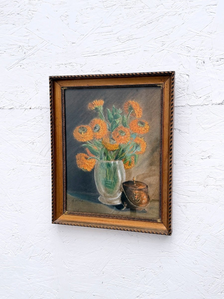 Pastel sur papier de J. USLOVA