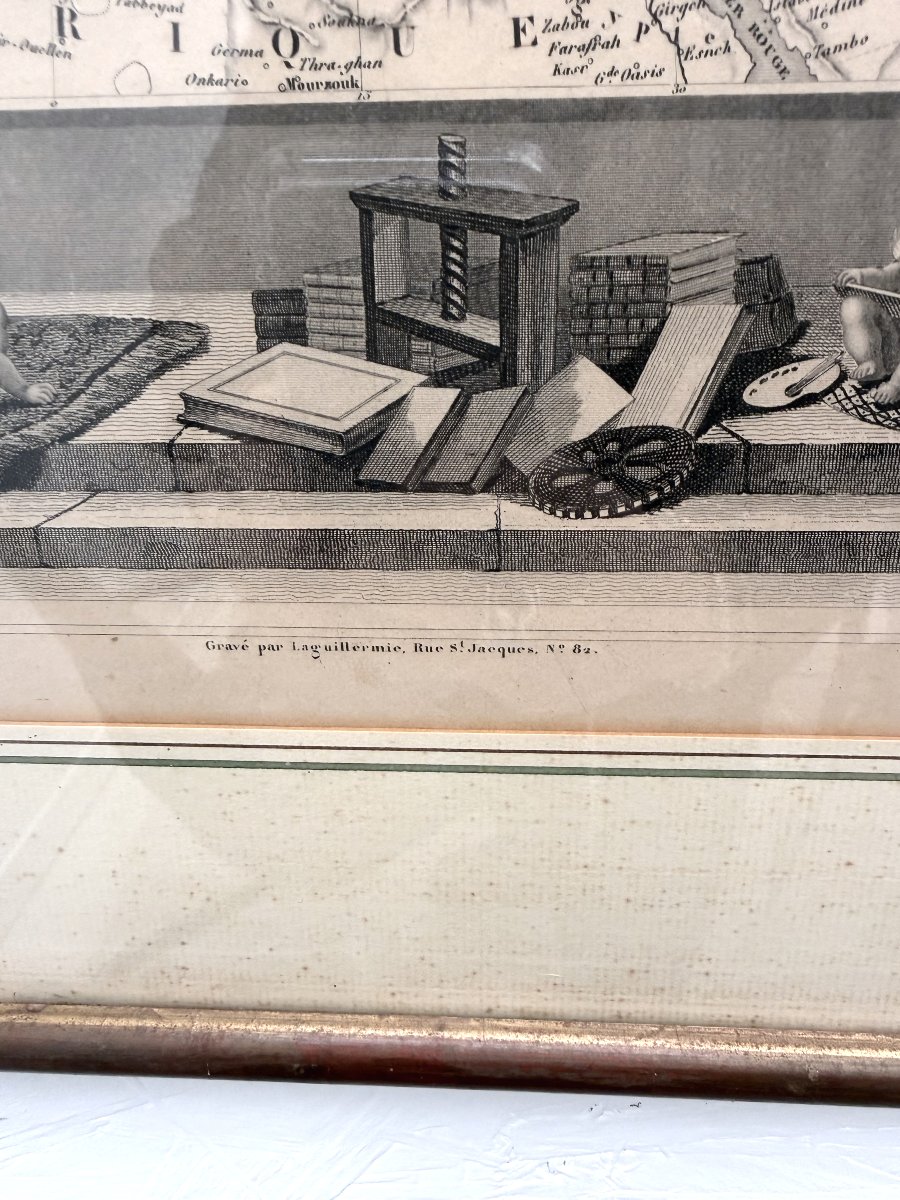 Gravure originale de Victor LEVASSEUR Carte ancienne de l'Europe et limites, 1846  -photo-2