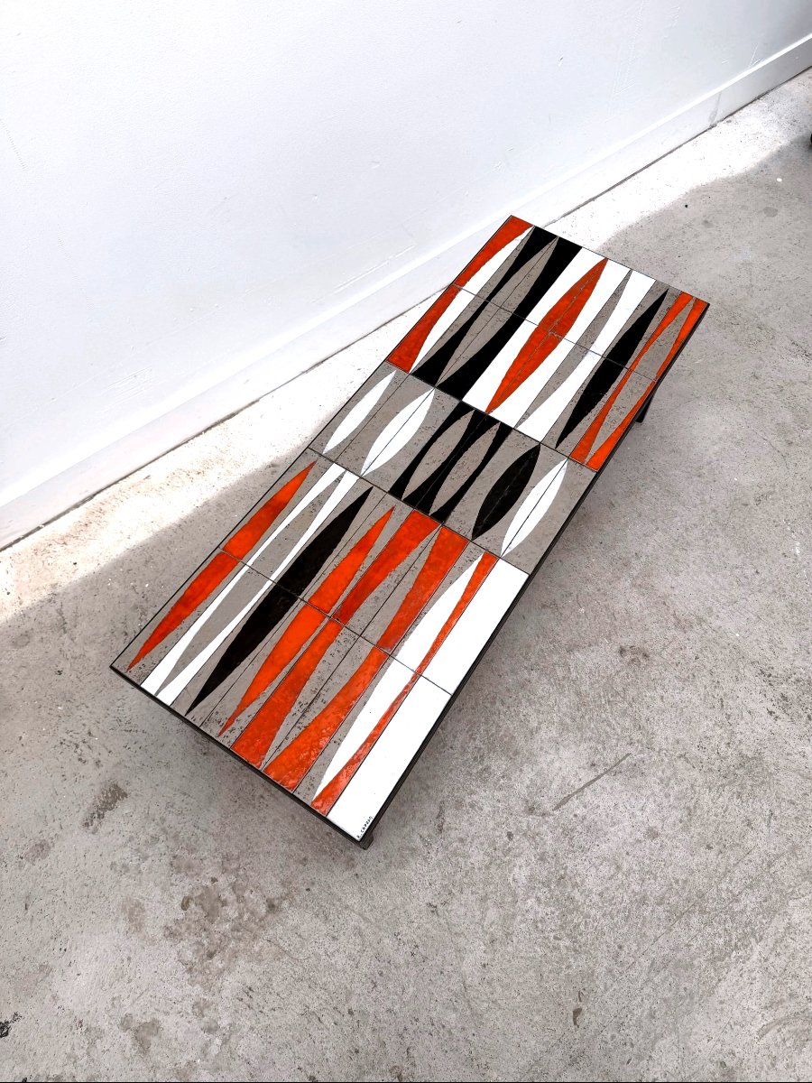 "navette" Coffee Table By Roger Capron In Ceramic, 1950-photo-2