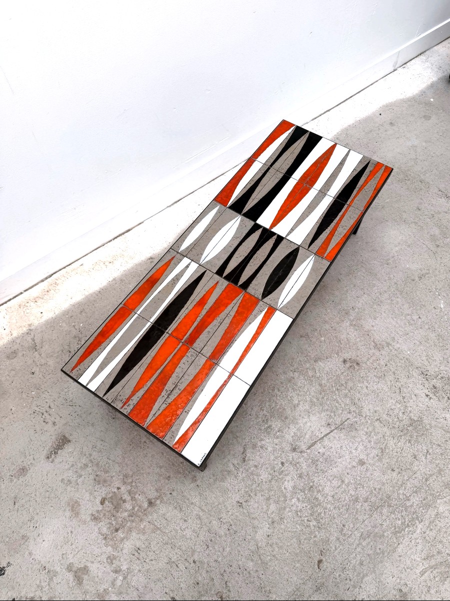 "navette" Coffee Table By Roger Capron In Ceramic, 1950
