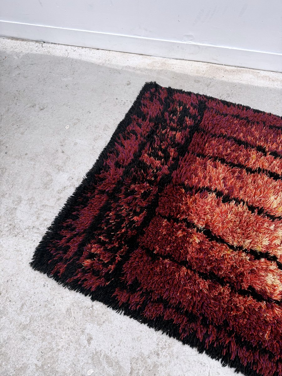 “pirkka” Rug By Laila Mikkonen In Wool, 1960  -photo-3