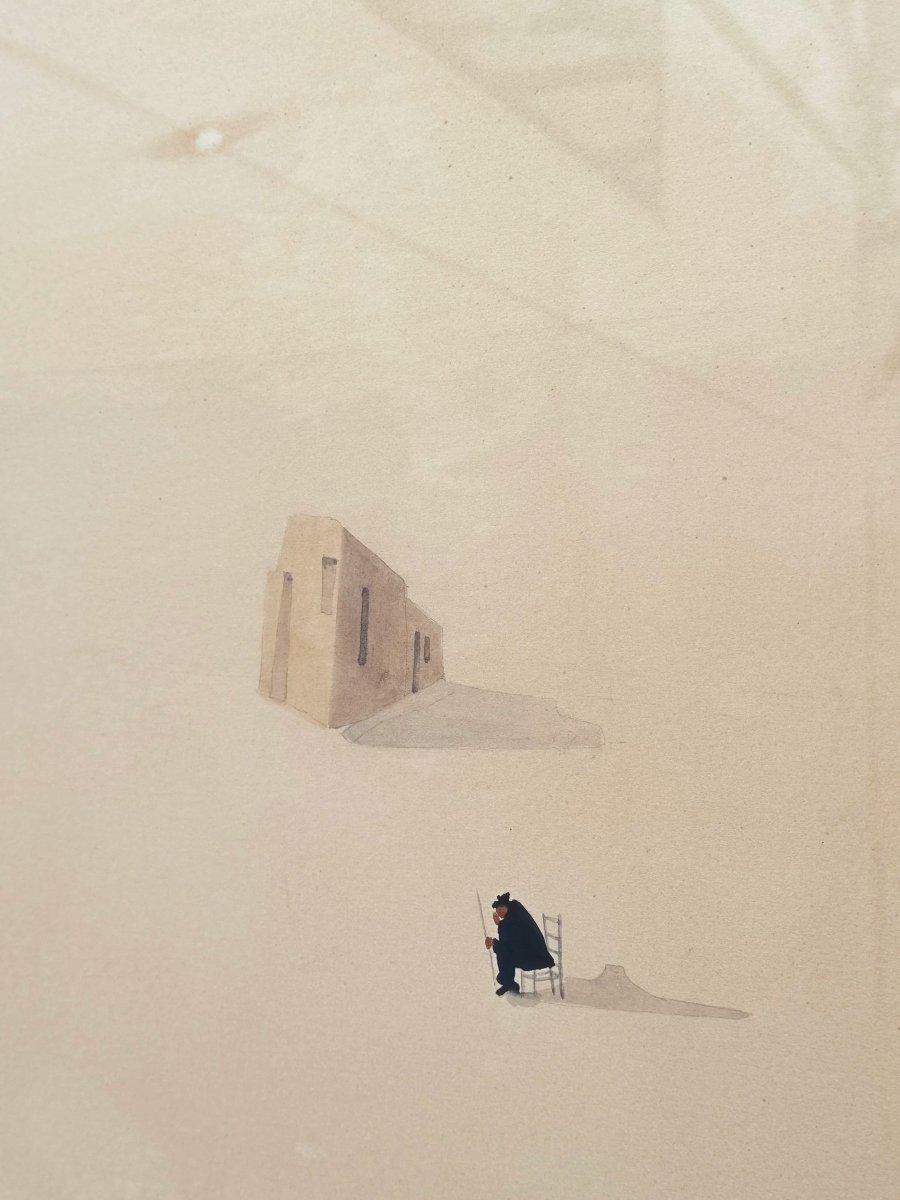 Aquarelle sur papier de Philippe DUPIEREUX, 1974  -photo-2