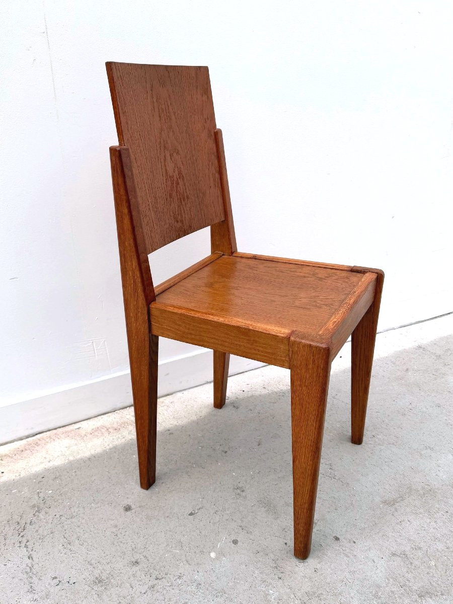 Wooden Chair, France 1950-photo-2