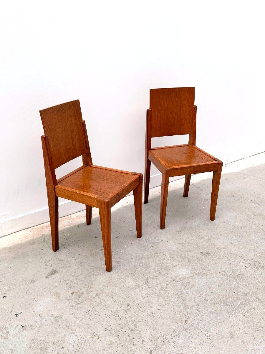 Wooden Chair, France 1950-photo-6