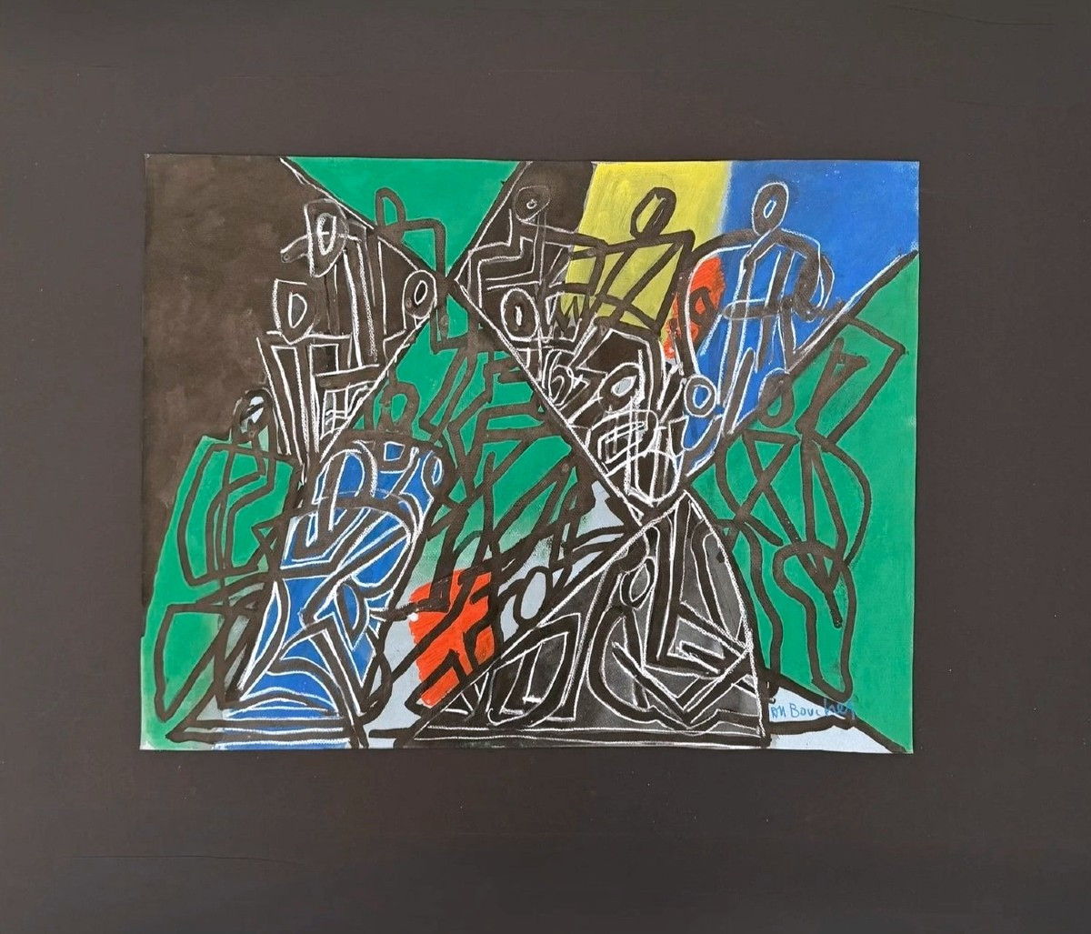 Mixed Media On Paper By Alain Michel Boucher (1944-2020), 1980