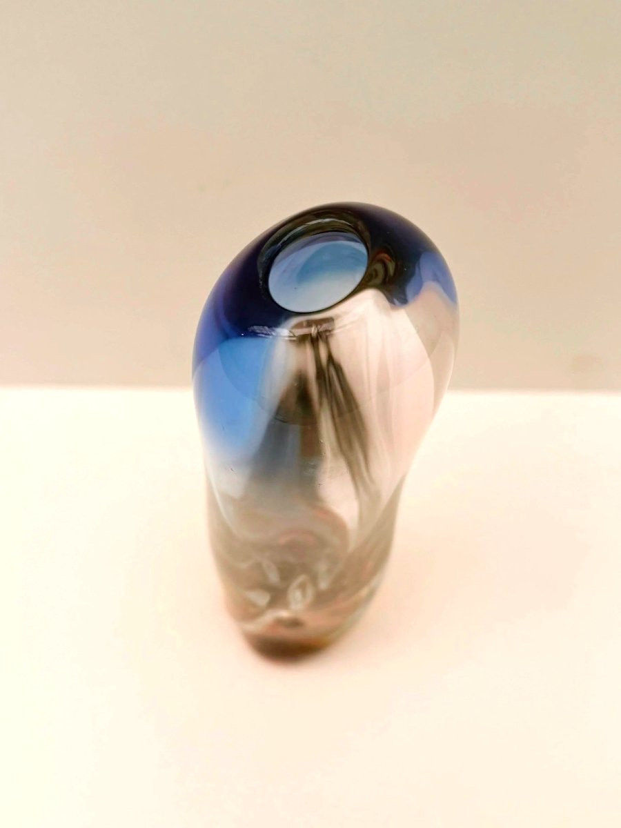 Glass Vase By Josef Hospodka For Chribska, Czechoslovakia 1960-photo-4