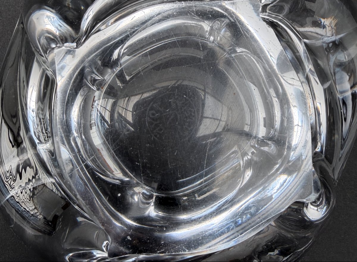 Vide poche de BAYEL en cristal, France 1960-photo-2