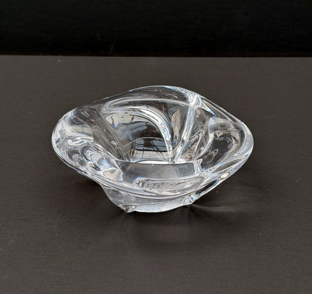 Vide poche de BAYEL en cristal, France 1960