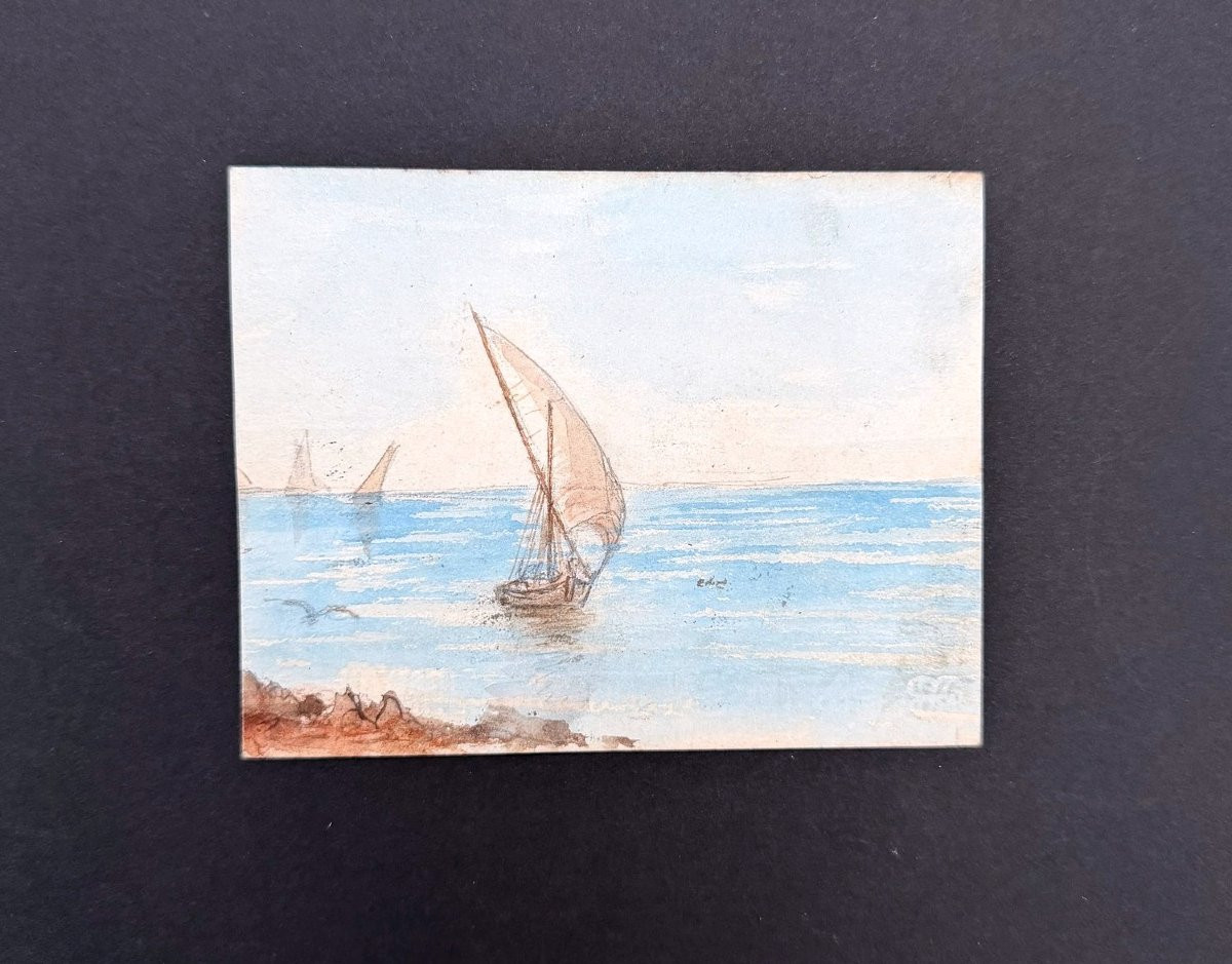 Aquarelle sur papier de marine, 1940  -photo-2