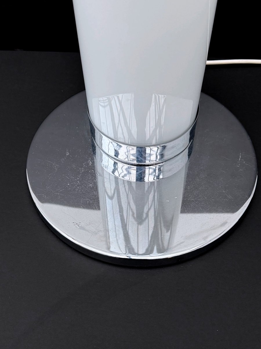 Lampe de ESPERIA en verre de MURANO et chrome, Italie 1970-photo-3