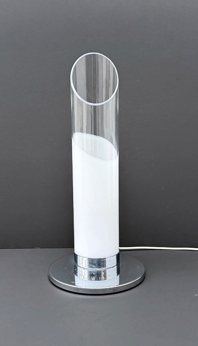 Lampe de ESPERIA en verre de MURANO et chrome, Italie 1970